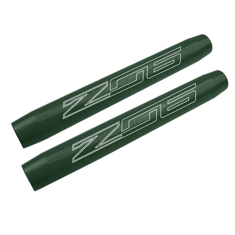 C7 Hood Shock Covers - Z06 Logo - Rain Forest Green