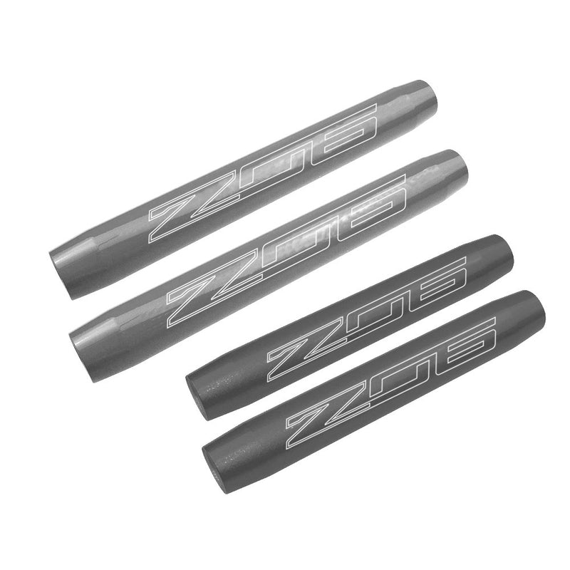 C7 Hood & Trunk Shock Cover Kit - Z06 Logo - Silver Ice Metallic