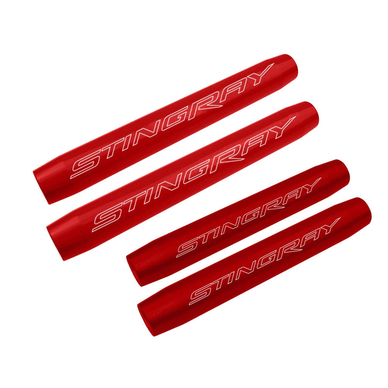 C7 Hood & Trunk Shock Cover Kit - Stingray Signature - Torch Red