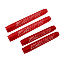 C7 Hood & Trunk Shock Cover Kit - Z06 Logo - Torch Red