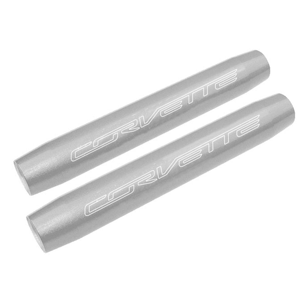 C7 Trunk Shock Covers - Corvette Signature - Arctic White