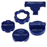 C7 Under Hood Cap Cover Kit - Z06 Logo - Blue My Mind
