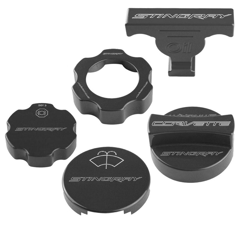 C7 Under Hood Cap Cover Kit - Stingray Signature - Fusion Gray