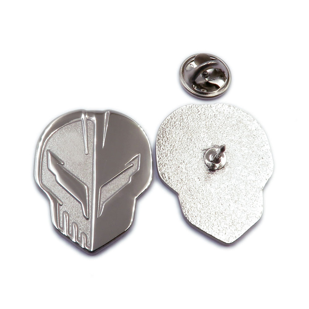 C8.R 2020 "Jake" | Silver Lapel Pin - Front & Back
