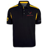 Corvette Racing Two-Tone Polo | Black/Yellow - Front