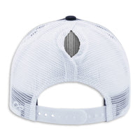 Modern Trucker Ponytail Cap | Black/White - Back