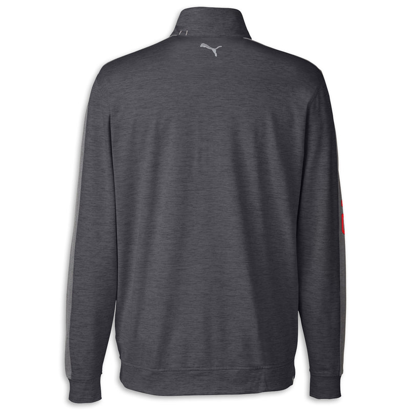 Puma Quarter-Zip | Black Heather/Gray - Back