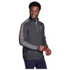 Puma Quarter-Zip | Black Heather/Gray - On Figure 3/4 View