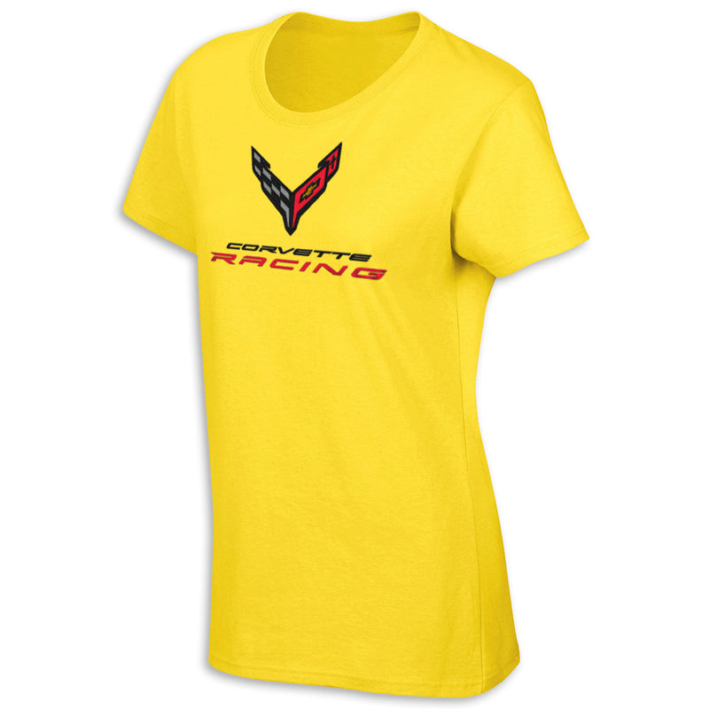 Ladies Corvette Racing Tee | Yellow - 3/4 View
