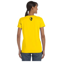 Ladies Corvette Racing Tee | Yellow - On Figure Back