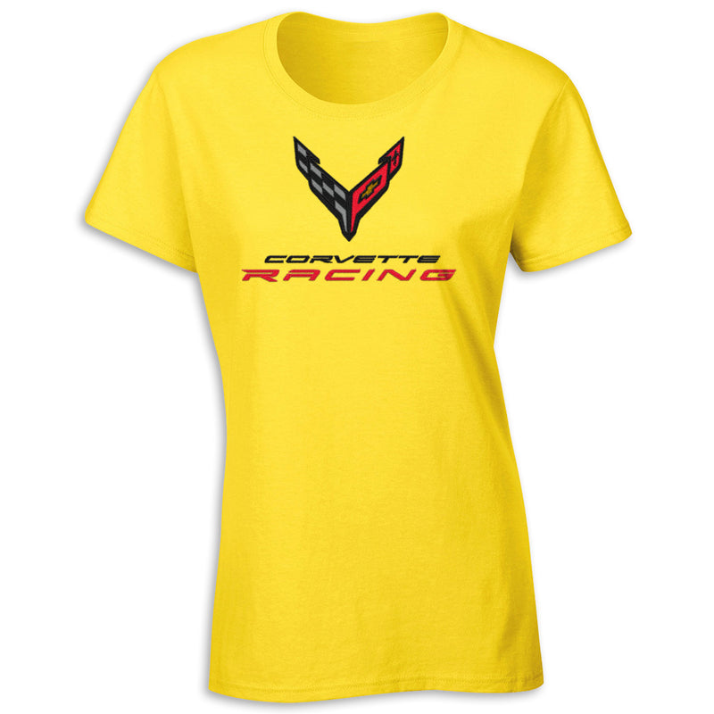 Ladies Corvette Racing Tee | Yellow - Front