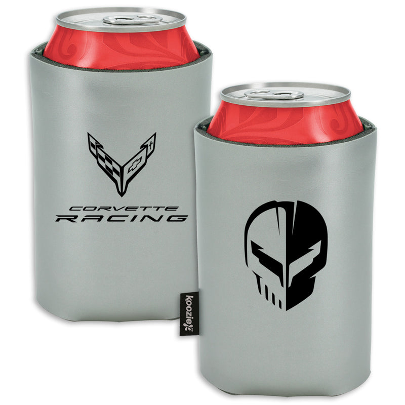 Corvette Racing KOOZIE® | Silver - Front & Back