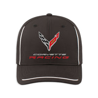 Corvette Racing Fitted Cap | Black/White - Front View