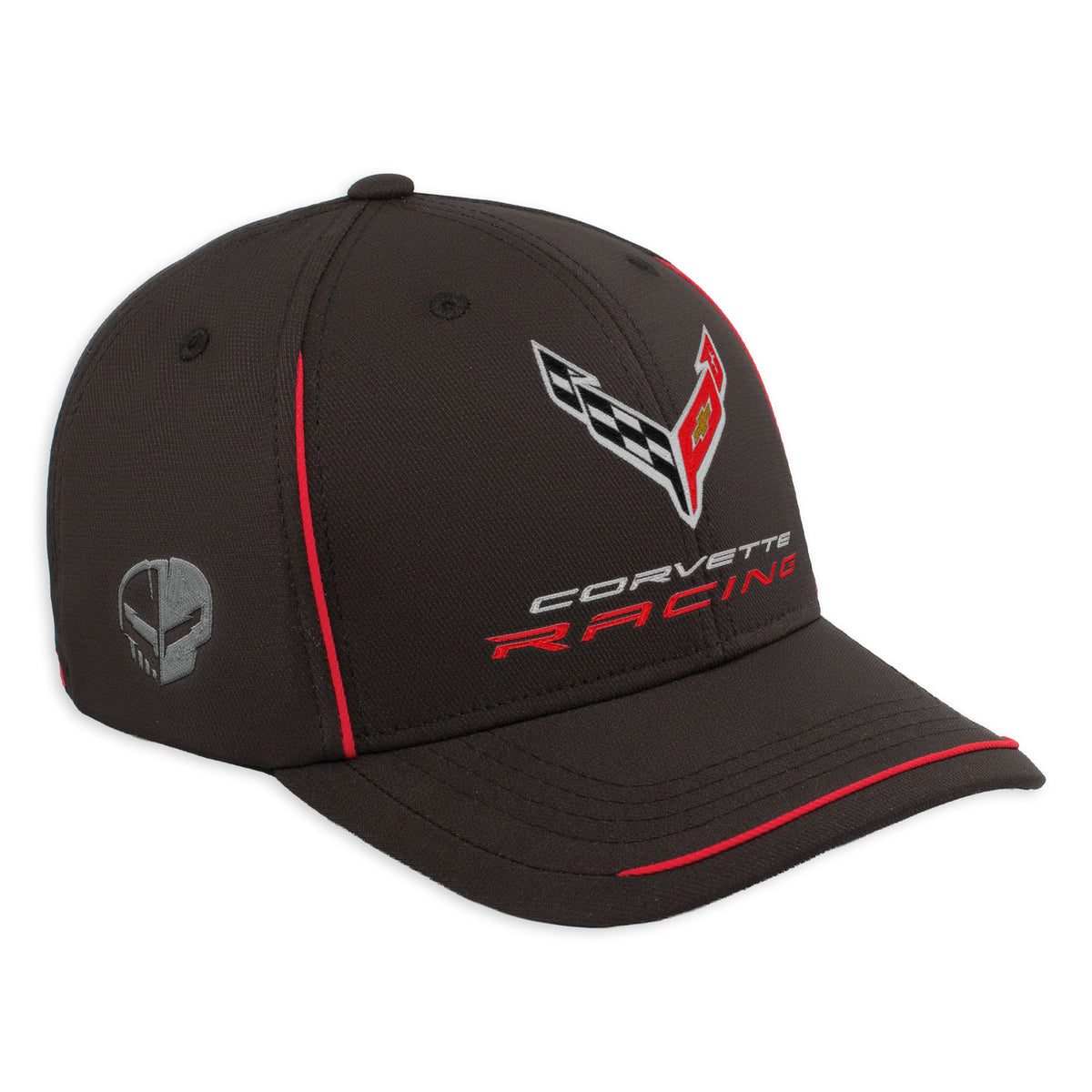 Corvette Racing Fitted Cap | Black/Red - Right Side