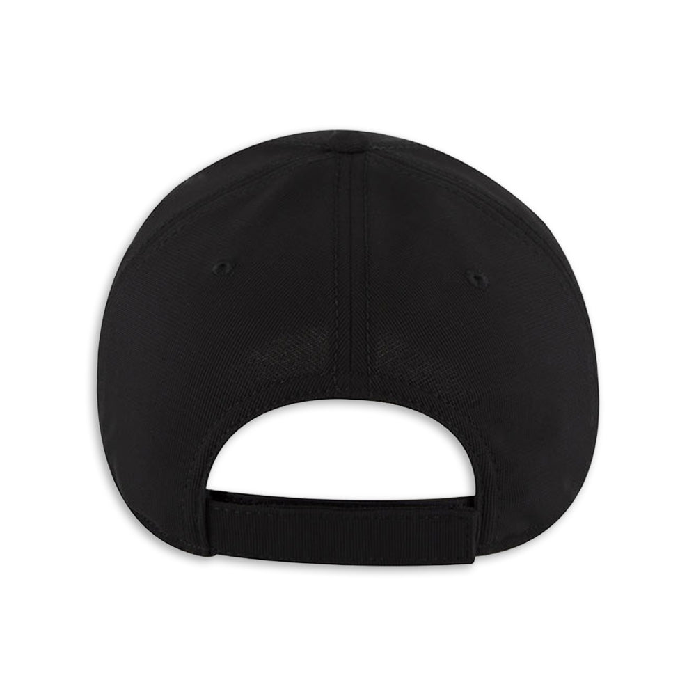 Back side of the Corvette Racing Cap, Black, With Crossed Flags Logo