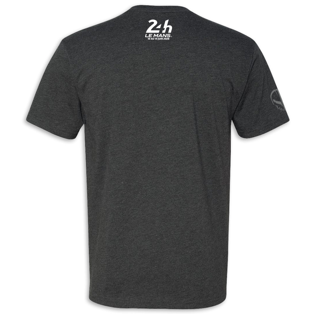 2026 Le Mans Event Tee | Charcoal | Back View