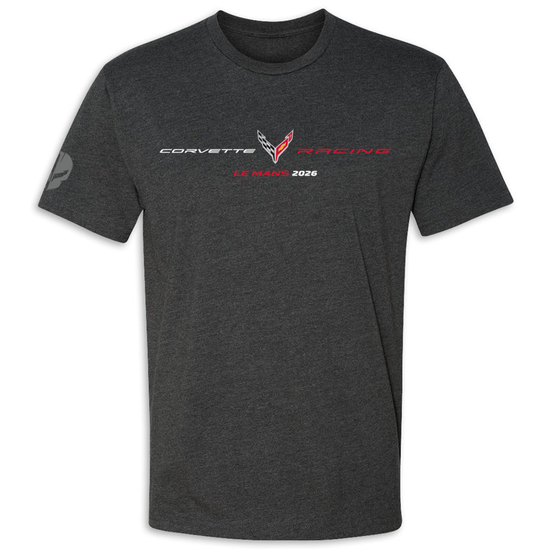 2026 Le Mans Event Tee | Charcoal | Front View