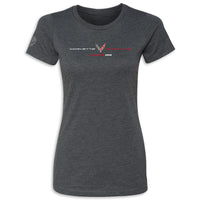 2026 Le Mans Ladies Event Tee | Charcoal | Front View