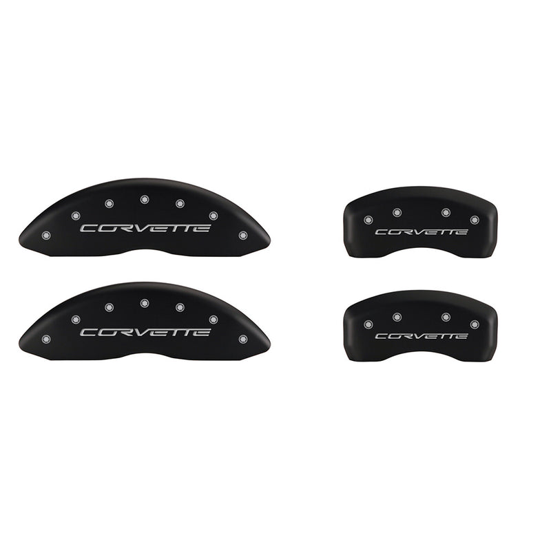 2010-2013 Corvette Logo Caliper Covers - Black Matte