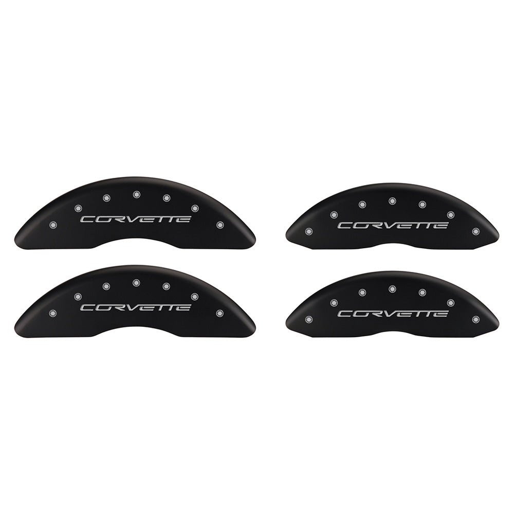 2010-2013 Corvette Logo - Grand Sport & Z06 Caliper Covers - Black Matte