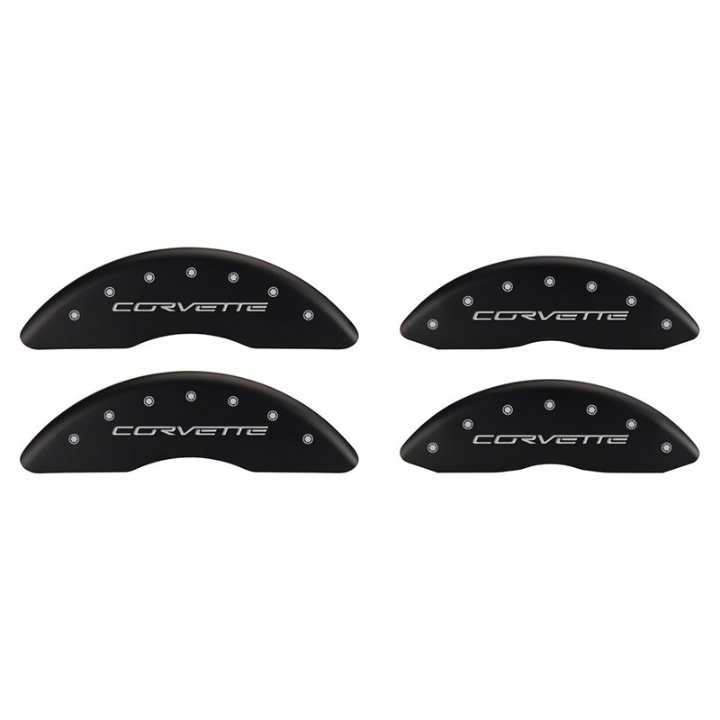 2010-2013 Corvette Logo - Grand Sport & Z06 Caliper Covers - Black Matte