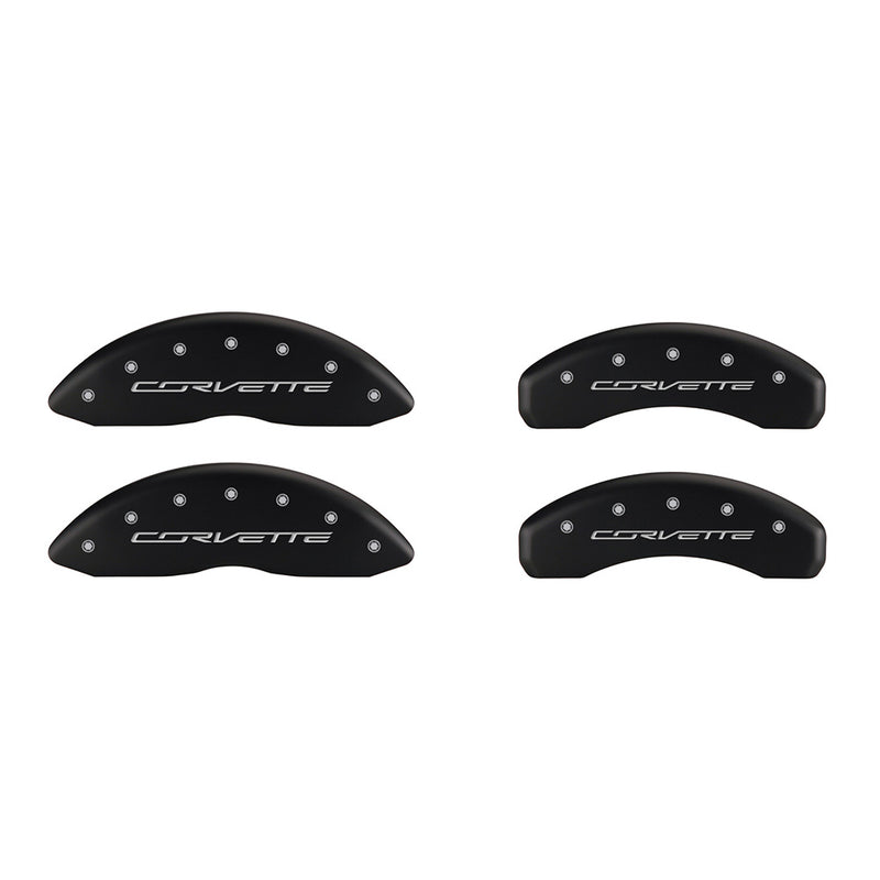 2014 Corvette - Corvette Logo Caliper Covers - Black Matte