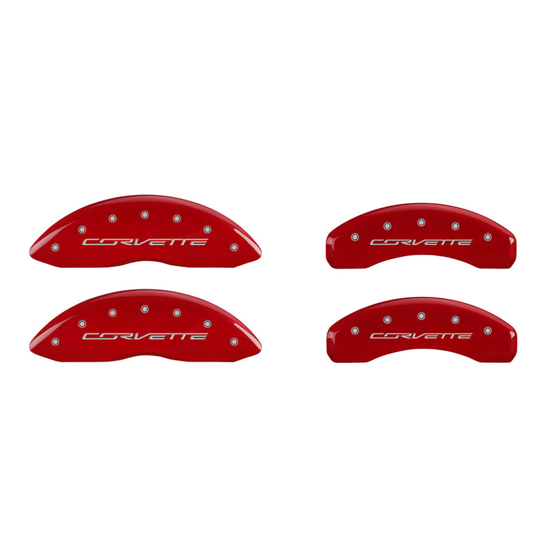 2014 Corvette - Corvette Logo Caliper Covers - Red