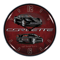 Corvette C7 Stingray | 14" LED Backlit Clock | Black