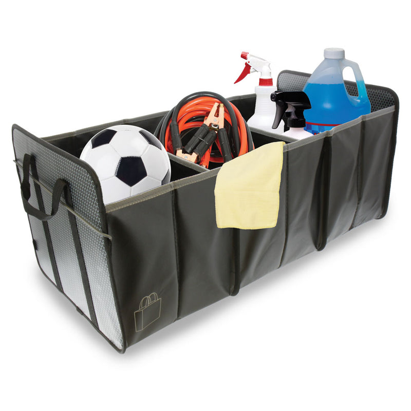 C6 Corvette Trunk Caddy | Black - Opened and filled display example