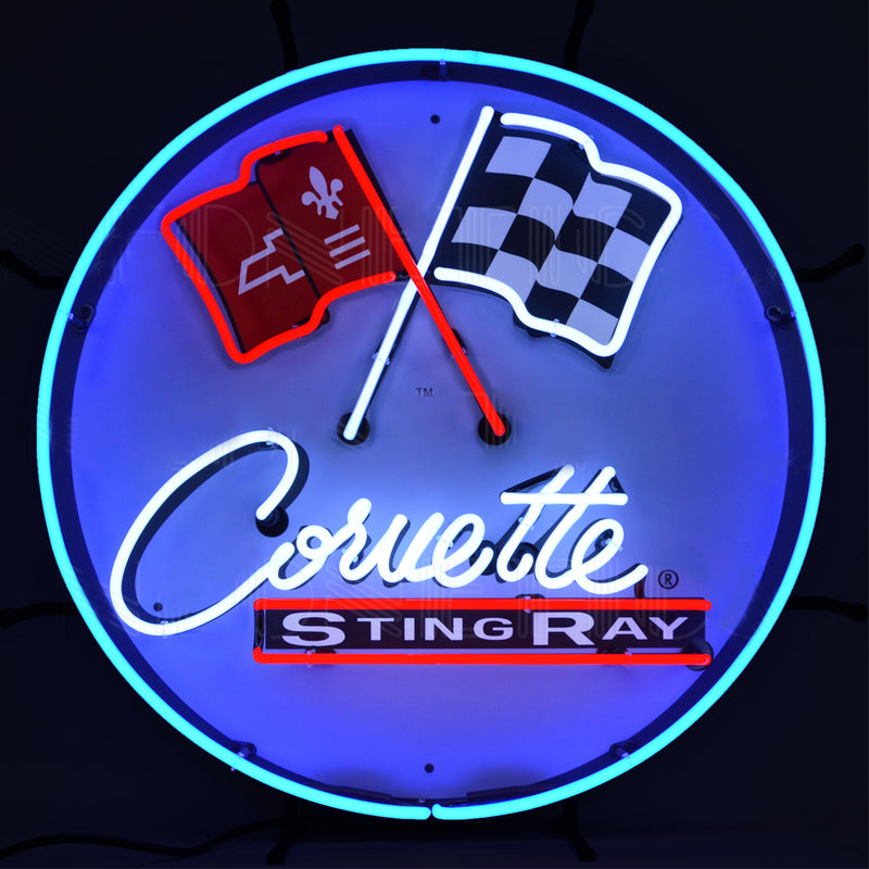 Corvette C2 Stingray | Round Neon Sign