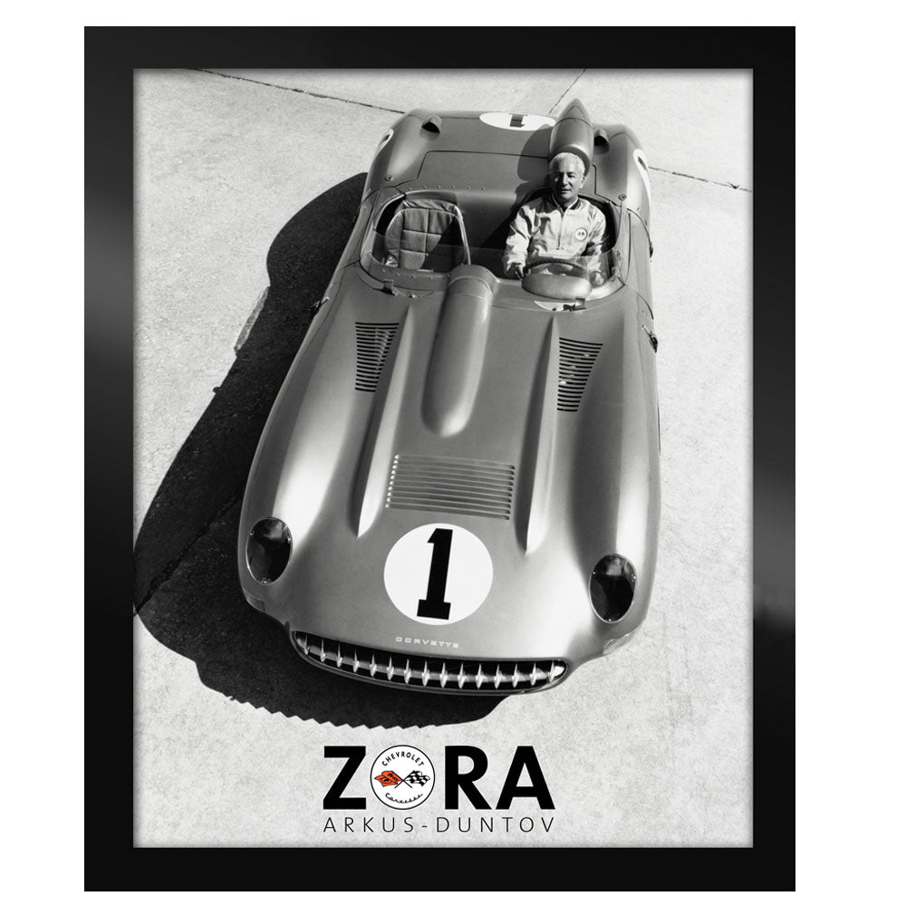 Corvette Zora Black & White | Framed Canvas Print