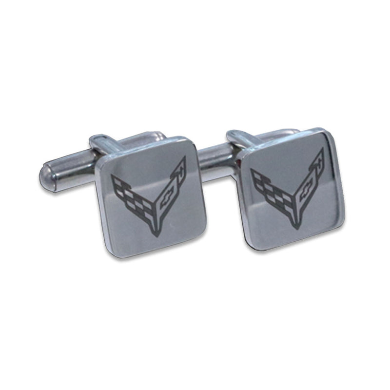 C8 Corvette Polished | Stainless Steel Cufflinks