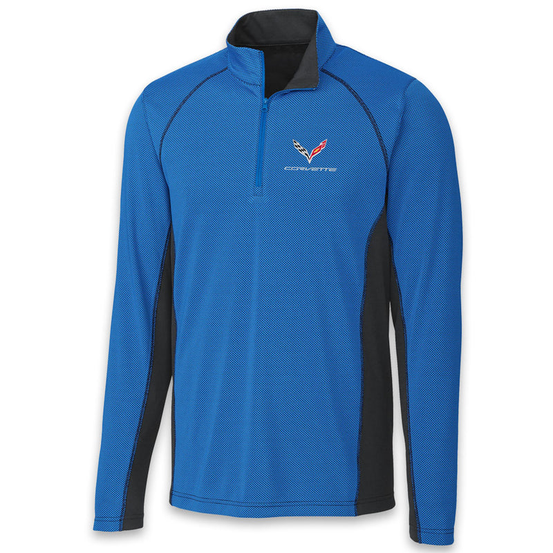 C7 Colorblock Quarter-Zip | Royal/Black