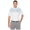 C8 Corvette Callaway® Multi-Striped Polo - White - Front