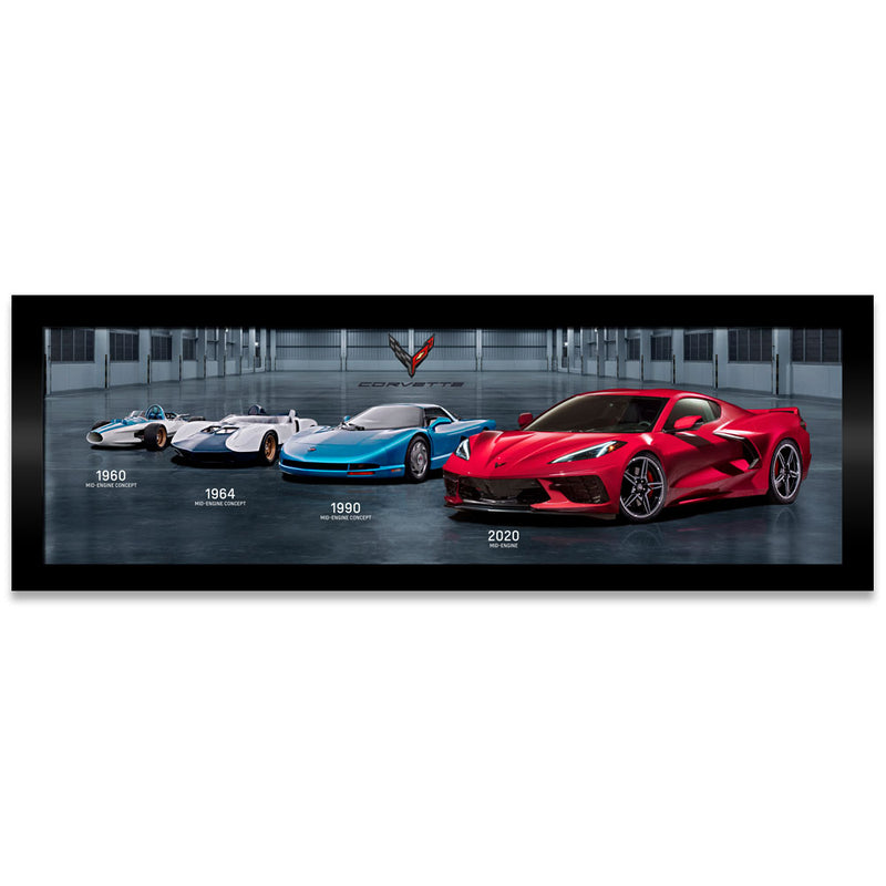 C8 Mid-Engine Evolution | Framed Canvas Print