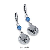 C8 Corvette | Crystal Earrings - Capri Blue