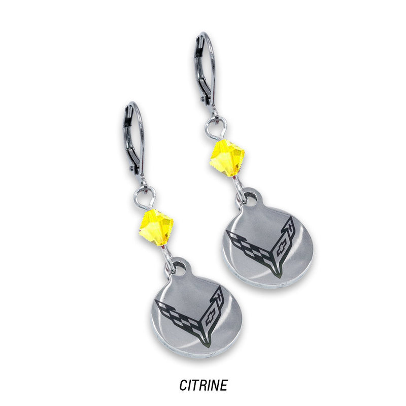 C8 Corvette | Crystal Earrings - Citrine