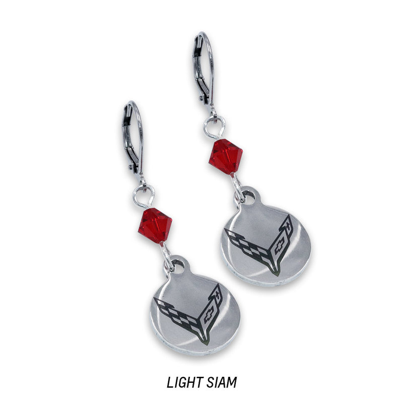 C8 Corvette | Crystal Earrings - Light Siam