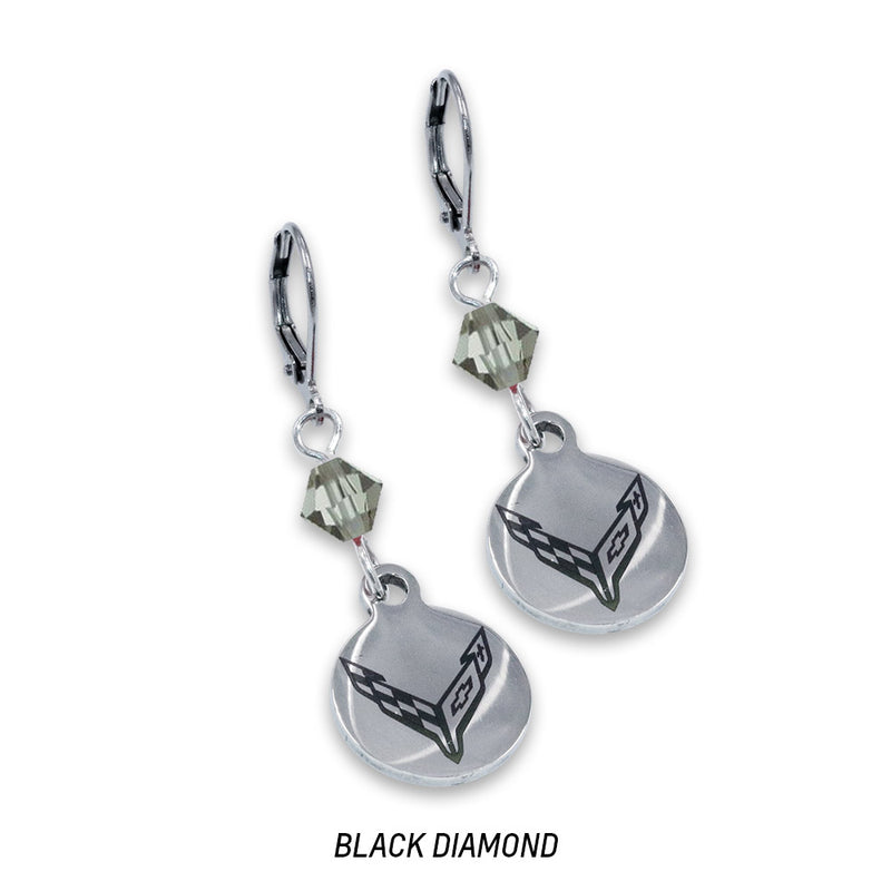 C8 Corvette | Crystal Earrings - Black Diamond