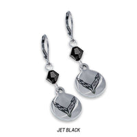 C8 Corvette | Crystal Earrings - Jet Black