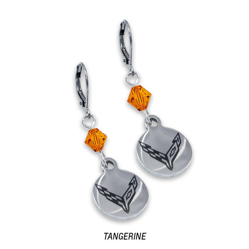 C8 Corvette | Crystal Earrings - Tangerine