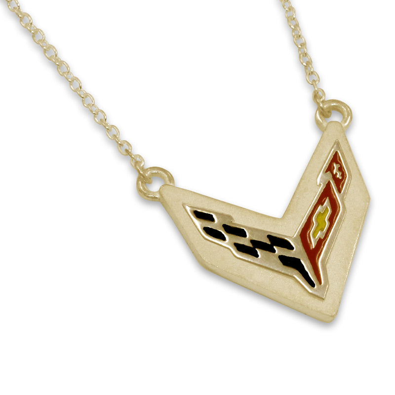 C8 Corvette 14k Yellow Gold | Cable Chain Necklace