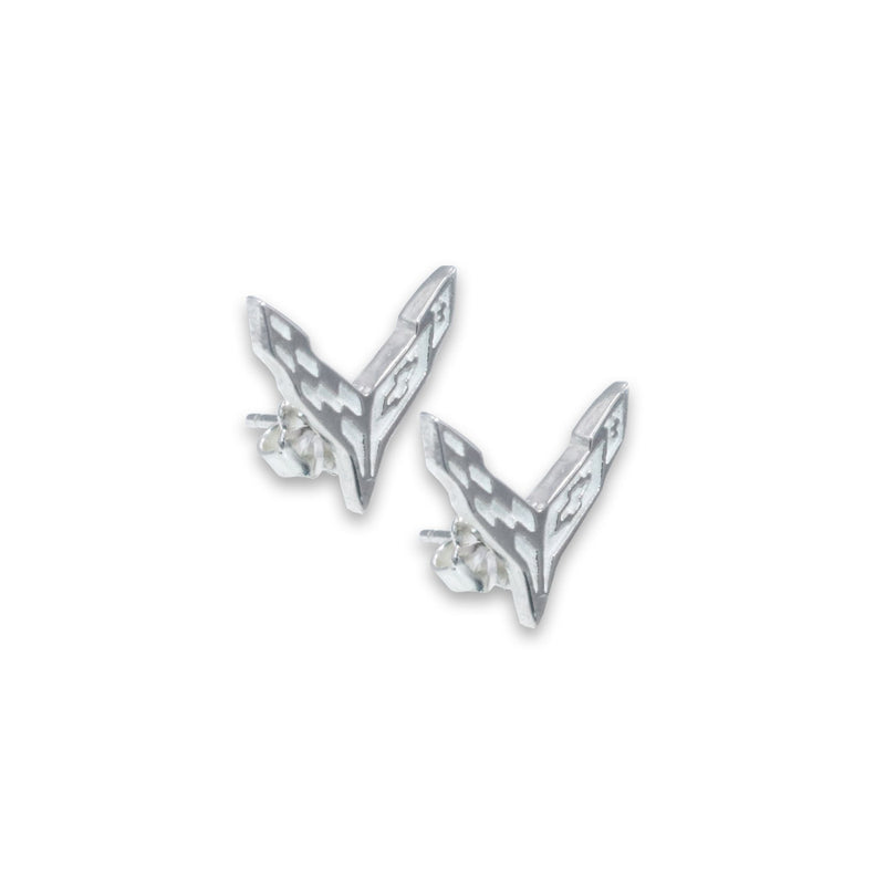 C8 Corvette Sterling Silver | Post Earrings