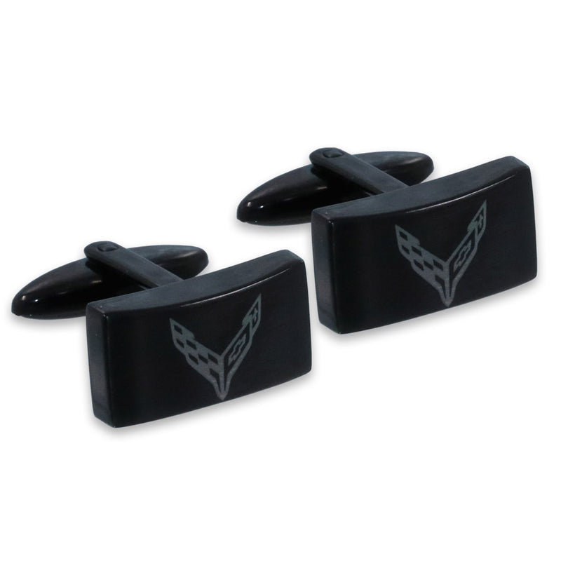 C8 Corvette Black | Stainless Steel Cufflinks