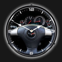 C6 Corvette Dash | LED Clock - In the Dark with LED Lights on