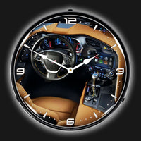 C7 Corvette Dash | LED Clock - in the dark with LED lights on