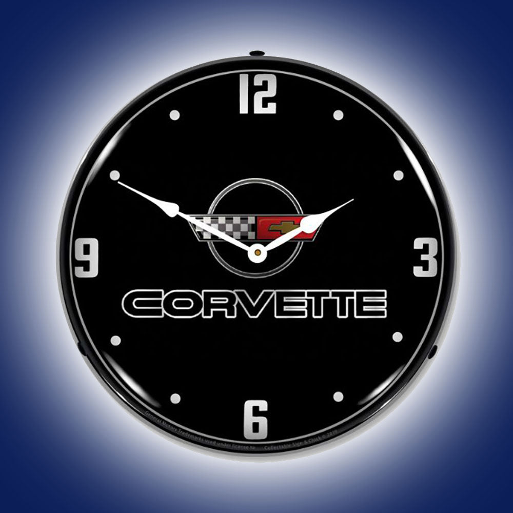 C4 Corvette | LED Clock - with LED Lights on