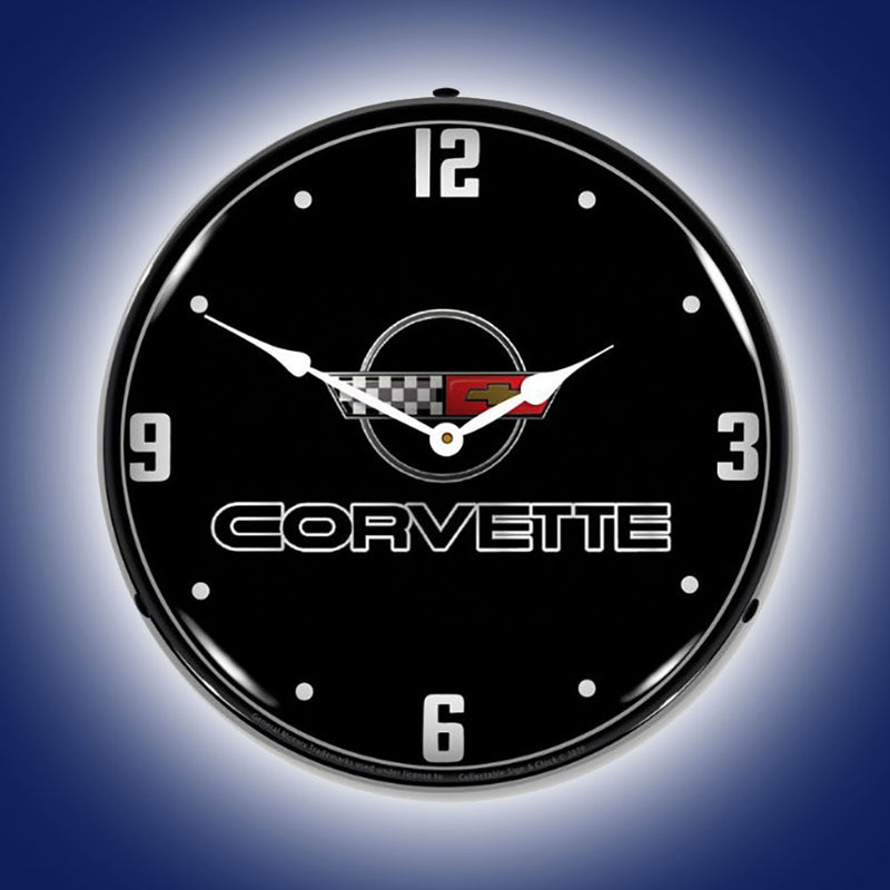 C4 Corvette | LED Clock - with LED Lights on