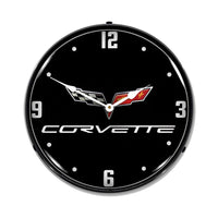 C6 Corvette | LED Clock - Front