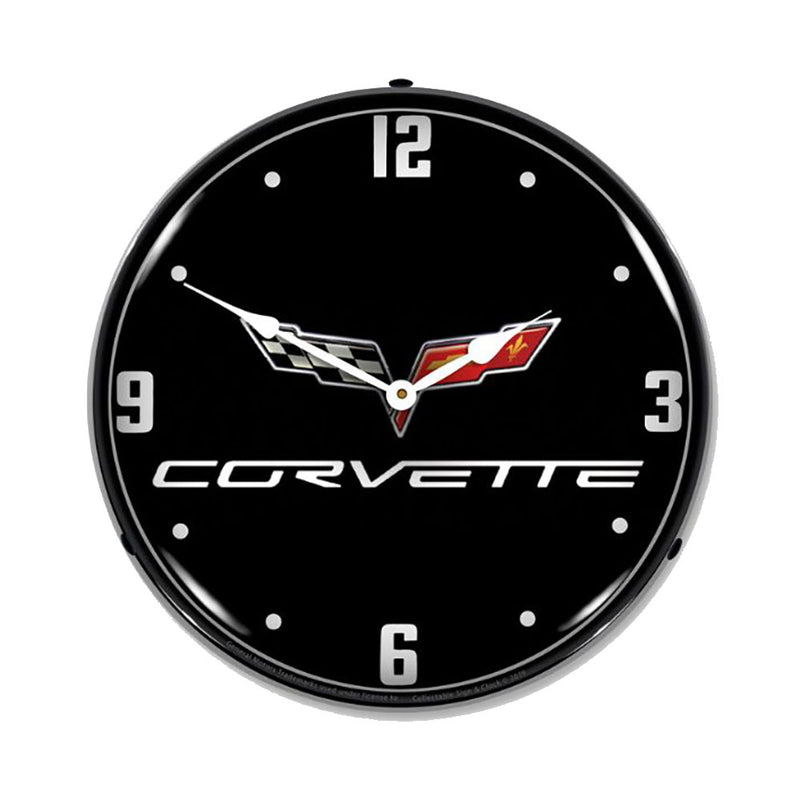 C6 Corvette | LED Clock - Front